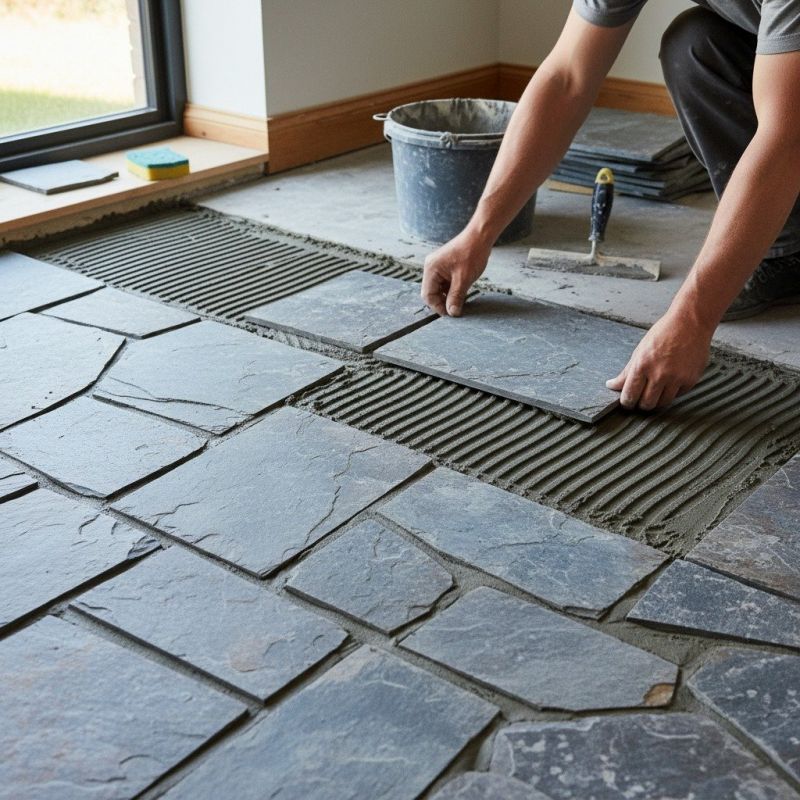 Stone Floor Installation